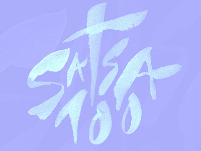 Satsa 100 brush hand drawn lettering type