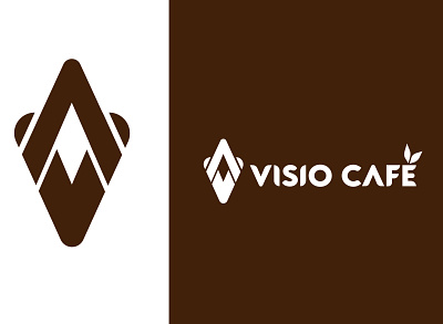 VISIO Café brand brand design brand identity branding branding design brandmark cafe coffee coffee shop coffeeshop design flat flatdesign logo design logomaker logomark logomarks minimalist minimalist logo vector