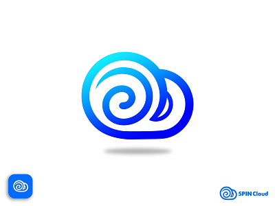SPIN Cloud App Logo apps design brand design brand identity branding brandmark cloud cloud app design illustration logo logo design logodesign logomark logomarks logos mobile app mobile app design startup startup logo vector