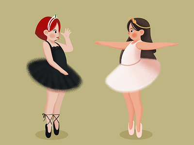 Jealousy bale ballerina design editorial girl girls illustration illustration procreate procreateapp