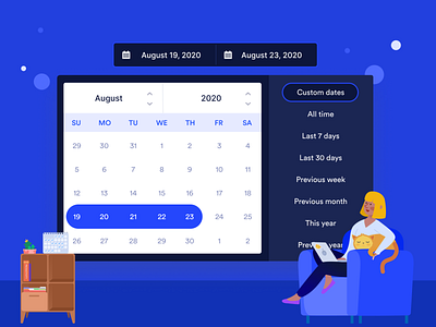 Custom date picker between dates calendar calendar component component date component date picker date range date selector datepicker dates modal monthly weekly year yearly