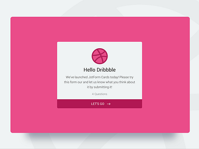 Hello Dribbble Form card demo dribbble form modern try