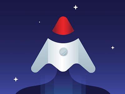 Logo Application gradient illustration mountain notification rocket texture