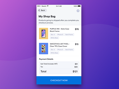 Shopping Bag Mobile bag checkout detail mobile page pay payment shop shopping ui ux
