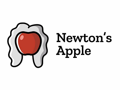 Newton's Apple - Logo Design education illustration line art logo design minimalistic youtube