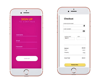 #Daily UI challenge , Day 1 and 2 checkout page signupform