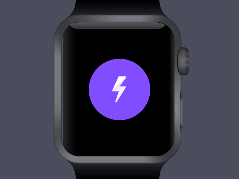 Voice Chat for Apple Watch animation apple black chat dark gif iwatch motion purple ui ux voice