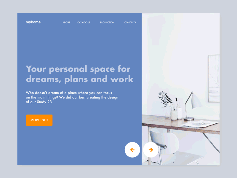 Furniture Store Concept animation design furniture gif interaction minimalist site slides ui ux web