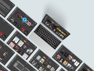Online music website android app ios music shimah design ui design website