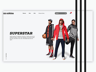 Adidas Website adidas shopping website ui design website