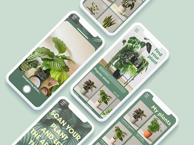 Plant managment app 2020 app bright design green modern plant ui