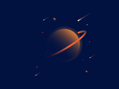 spaceplanet design flat illustration vector