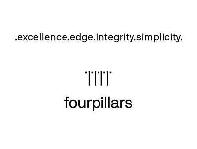 our four pillars branding design flat logo minimal typography web