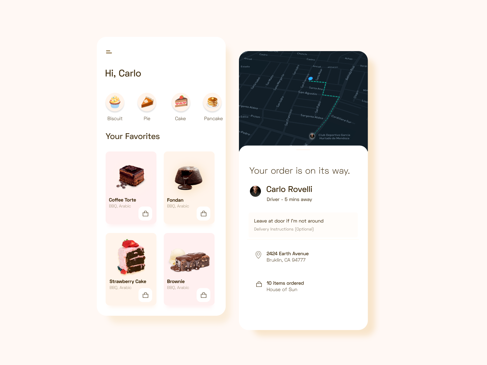 Bunny Baker - Food Delivery UI App Concept on Behance