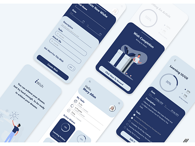 Wishlist Application app challenge design designwich designwich school ui ui design uidesugn ux whish whishlist xd