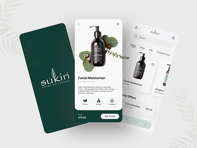 Sukin app concept app checkout design e-commerce ecommerce app mobile design sale sukin ui ui design userexperience userinterface ux uxdesign