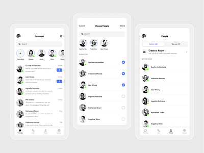 Messaging app chat app group chat interaction design message app messaging messaging app messenger minimal mobile app design ui ux ui design video call