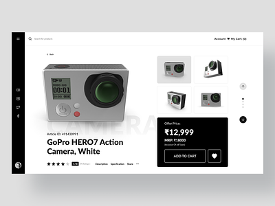 Web Design UI Kit Product Page Template - Action Camera camera clean ui ecommerce hero banner interaction design interface design ui kit web design web page design website design