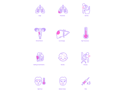 Vaccination Icon set for website