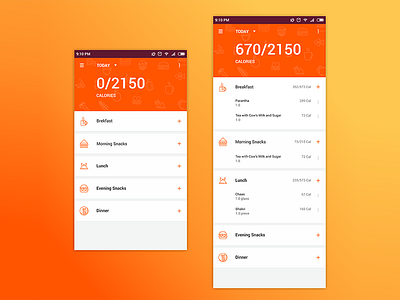Calorie-Counter Apps android apps calorie counter design diet food interface material tracker user