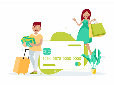 Credit Card Illurstrations credit card illurstrations credit card loan credit card payment flat illustrations