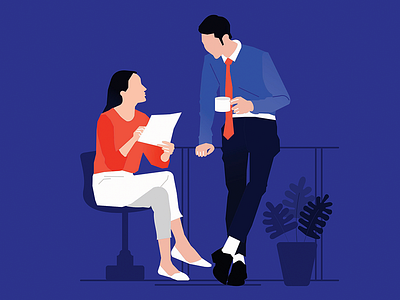 People talking in office illustrations business people flat design girl character girl illustration illustration challenge illustration design login box login design login page men illustration office design plant illustration tea cup ui ux design uidesign userexperiencedesign userinterfacedesign webpage design woman illustration