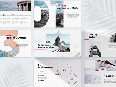 Template of presentation branding design presentation typography vector
