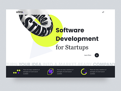 Landing page 3d design graphic design landing page typography