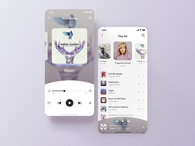 Music Player dailyui graphic design mobile app music player ui