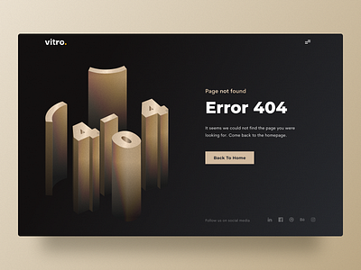 Error 404 404 design error graphic design illustration landing page typography ui
