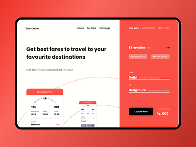 Travel Landing Page design home page interface landing page travel ui ux web web design