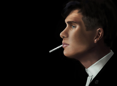 Thomas Shelby _ Peaky Blinders _ Digital Portrait design digitalportrait drawing illustration