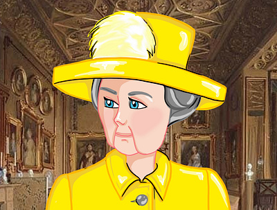 Queen Elizabeth II 4 SixFanArtChallenge design drawing illustration