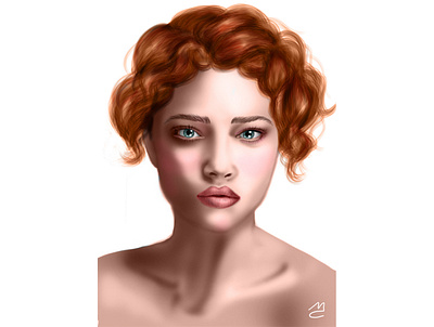 Digital Portrait _ Ginger girl digitalportrait drawing illustration portrait portrait art
