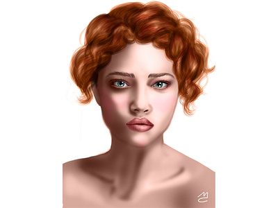 Digital Portrait _ Ginger girl