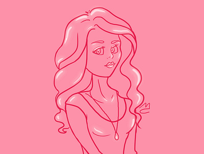 Pink Lady! design drawing illustration
