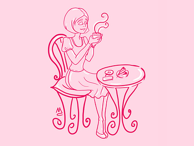 Tea Time design digital illustration drawing illustration