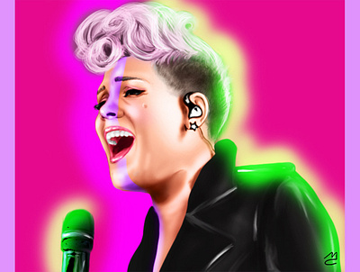 P!nk Digital Portrait digital digitalportrait drawing portrait portrait art