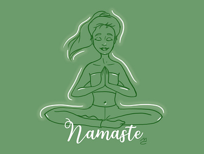 Namaste digital digital illustration drawing illustration