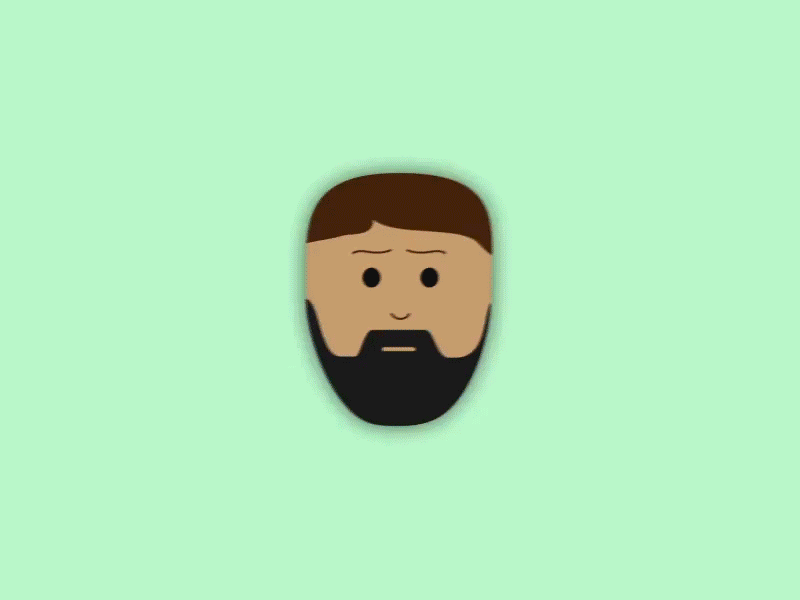 Easily distracted.. after effects animation beard face illustrator