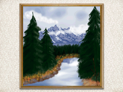 Mountains on the move.. bob ross clouds mountain mountains new creation collective painting trees