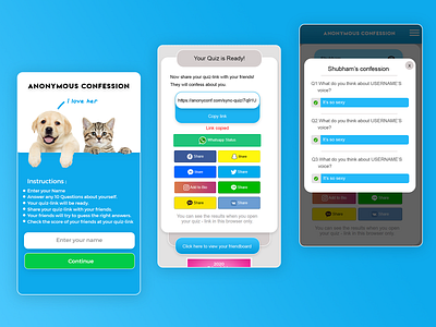Anonymous Confession UI Design ui ui design userinterface webdesign