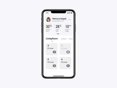 Daily UI Challenge : 021 Home Monitoring Dashboard