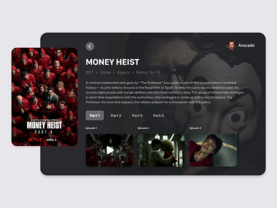 Daily UI Challenge : 025 TV App adobexd dailyui tv app ui