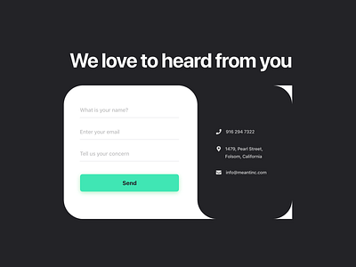 Daily UI Challenge : 028 Contact Us adobexd contact us contact us page dailyui ui