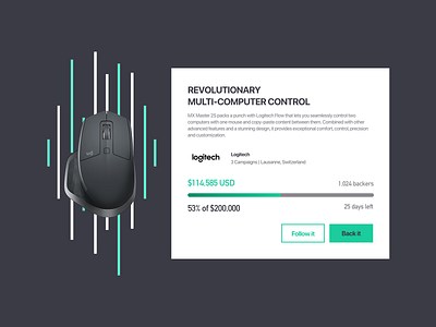 Daily UI Challenge : 032 Crowdfunding Campaign