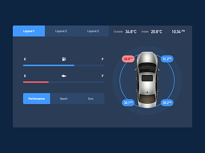 Daily UI Challenge : 034 Car Interface adobexd car interface dailyui ui