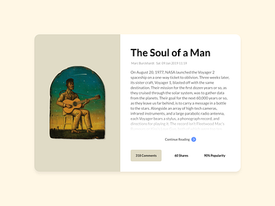 Daily UI Challenge : 035 Blog Post