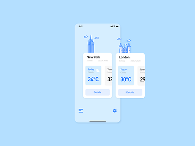 Daily UI Challenge : 037 Weather adobexd dailyui ui weather