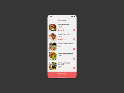 Daily UI Challenge : 043 Food Drink Menu